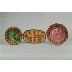 MAJOLICA: THREE PLATES…