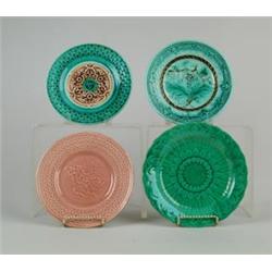 MAJOLICA: FOUR PLATES…