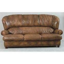 LARGE LEATHER SOFA…