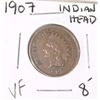 Image 1 : 1907 INDIAN HEAD PENNY RED BOOK VALUE $8.00+ *NICE EARLY VERY FINE GRADE*!! PENNY CAME OUT OF SAFE!!