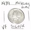 Image 1 : 1939 SILVER MERCURY DIME *NICE EARLY VERY FINE GRADE*!! DIME CAME OUT OF SAFE!!