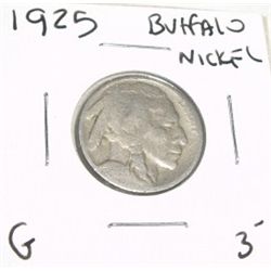 1925 BUFFALO NICKEL RED BOOK VALUE $3.00+ *NICE EARLY GOOD GRADE*!! BUFFALO NICKEL CAME OUT OF SAFE!