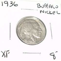1936 BUFFALO NICKEL RED BOOK VALUE $8.00+ *NICE EARLY EXTRA FINE GRADE*!! BUFFALO NICKEL CAME OUT OF