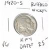 Image 1 : 1920-S *RARE KEY DATE* BUFFALO NICKEL RED BOOK VALUE $25.00+ *NICE EARLY VERY GOOD GRADE*!!