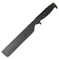SP8 Machete, Black Handle & Blade, w/Sheath 071721083351