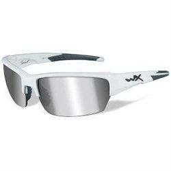 Saint, Gloss White Frame, Silver Flash (Smoke Gray) Lens 712316010818