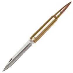 .50 Caliber Bullet Knife, Plain Blade 760729273610
