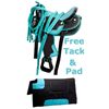 Sythetic Turquoise Crystal Western Horse Saddle Tack 14 17 [8192]