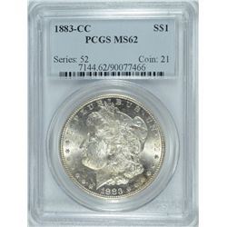 1883-CC MORGAN DOLLAR PCGS MS-62