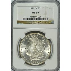 1883-CC MORGAN DOLLAR NGC MS-65