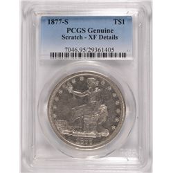 1877-S TRADE DOLLAR PCGS XF DETAILS