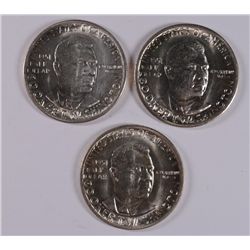SET OF 1951 (P, D, S) BOOKER T WASHINGTON COMMEN HALF DOLLARS CH BU