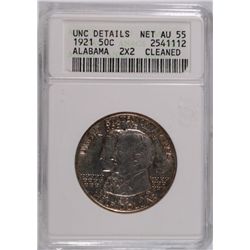 1921 ALABAMA 2X2 COMMEN HALF DOLLAR ANACS UNC DETAILS