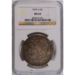 1878-S MORGAN DOLLAR NGC MS-63