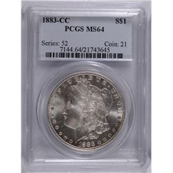 1883-CC MORGAN DOLLAR PCGS MS-64