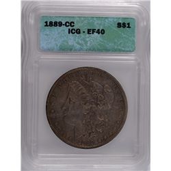 1889-CC MORGAN DOLLAR ICG EF-40