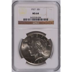 1927 PEACE DOLLAR NGC MS-64