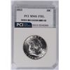 Image 1 : 1953 FRANKLIN HALF DOLLAR, PCI MS-65 FBL  TRENDS FOR $700.00