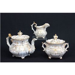 English porcelain 3 piece tea set