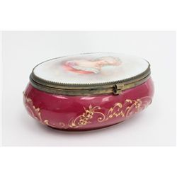 Unusual porcelain figural box