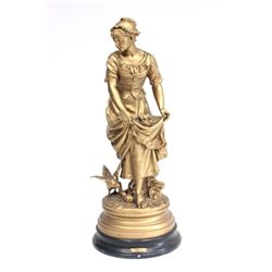 Spelter gold painted figure