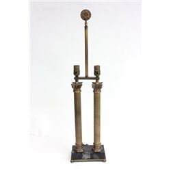 Metal double column lamp