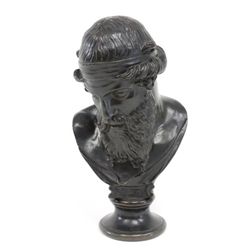 Bronze bust of Classical Greek scholar