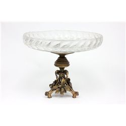 Christofle centerpiece with glass insert