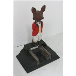 Painted cast iron fox boot scrubber