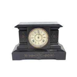 Victorian Ansonia metal mantle clock