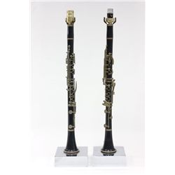 Pair of clarinet mounted lamps