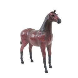 Leather horse sculpture