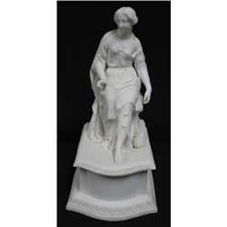 Parian classical seated porcelain figure