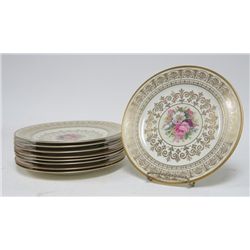 9 Rosenthal "Ivory" floral service plates