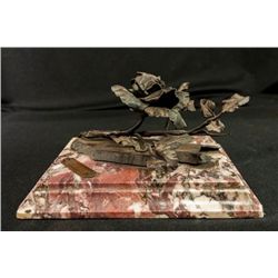 French bronze floral sculpture