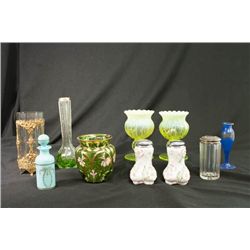 Lot of 10 Victorian glass items