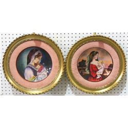 Pair of Limoges enameled plaques