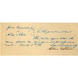 Rare Abraham Lincoln  1841 Legal Document