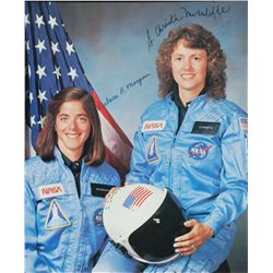 1986 STS-51L CHRISTA MCAULIFFE & BARBARA MORGAN SIGNED DISPLAY