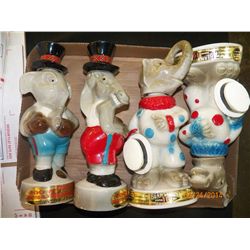 4-Political Jim Beam Decanters