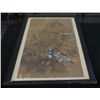 Image 3 : Vintage  Asian picture with wood frame