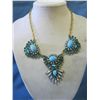 Image 1 : Blue Crystal Bib Necklace