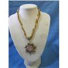 Image 1 : Retro Copper Chain Sun Necklace