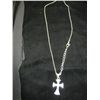 Image 1 : .925 Cross On Chain 16 in.