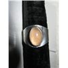 Image 1 : Silver Yellow Stone Ring sz 6