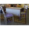 Image 5 : Drop leaf table and four chairs.