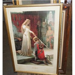 Miscellaneous large framed art.
