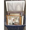 Image 1 : One plastic bin full of Misc. framed art.