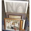 Image 3 : One plastic bin full of Misc. framed art.