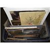 Image 1 : One plastic bin full of Misc. framed art.